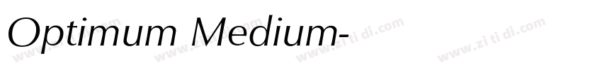 Optimum Medium字体转换